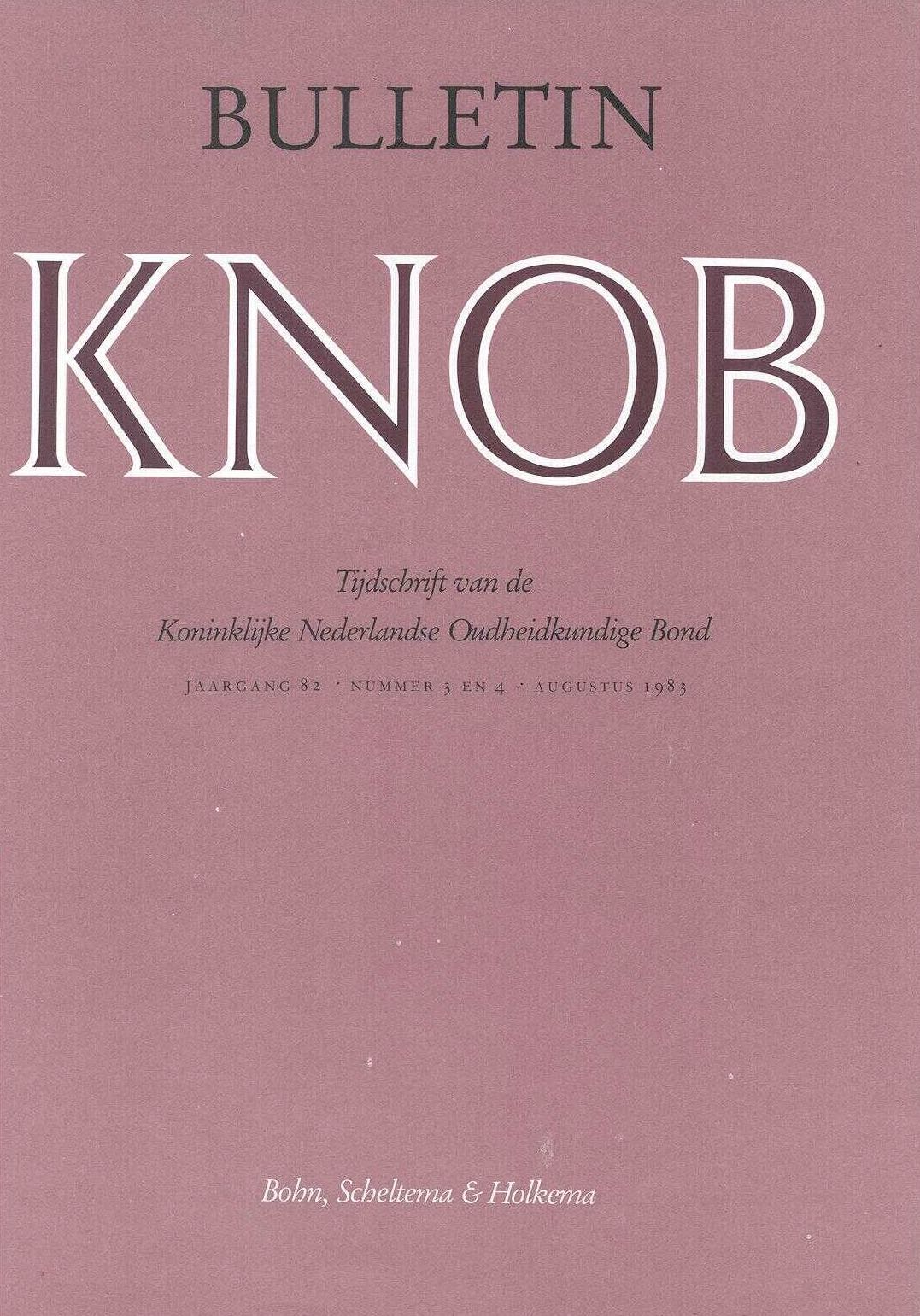 						Toon Bulletin KNOB 82 (1983) 3-4
					