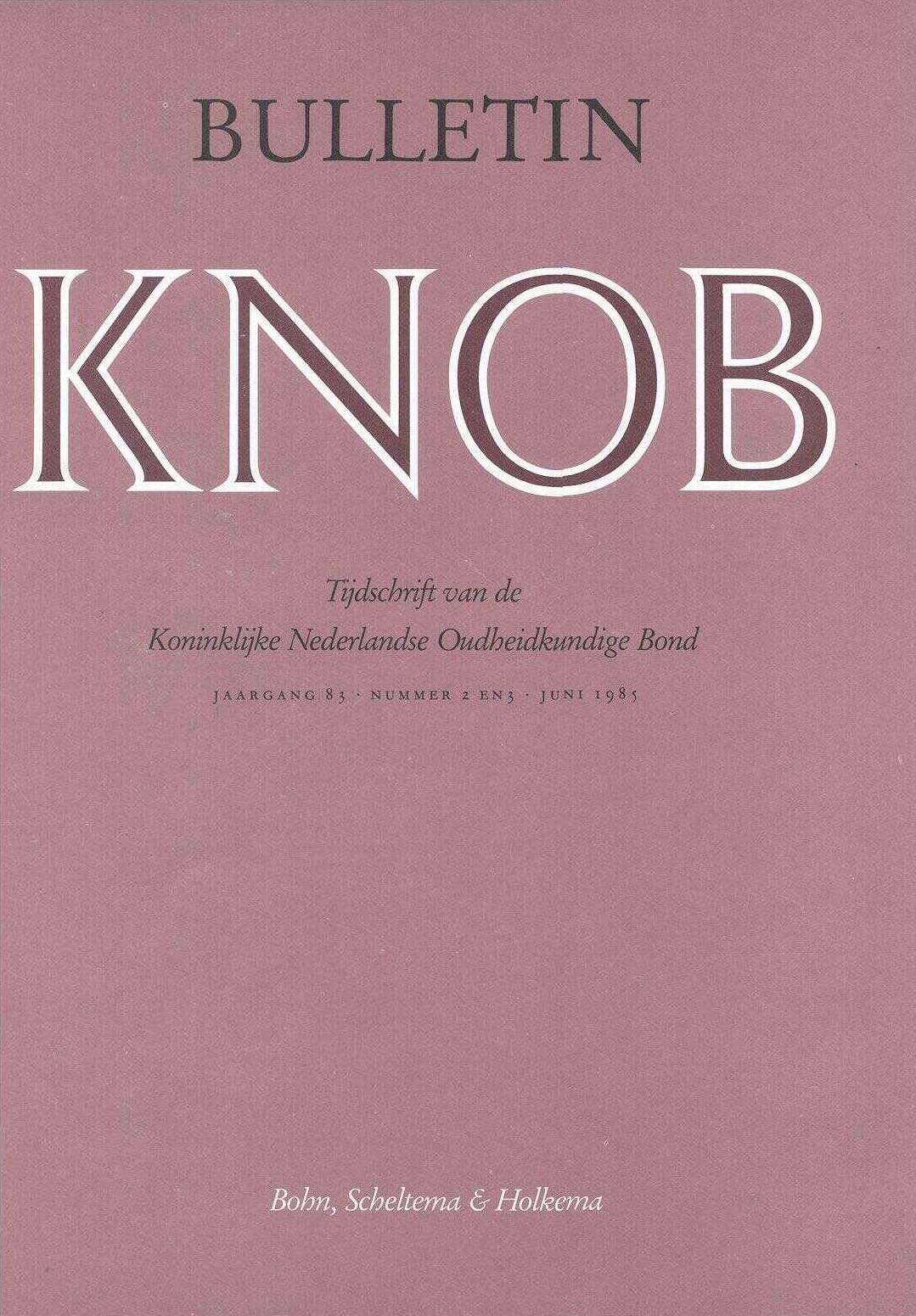 						Toon Bulletin KNOB 84 (1985) 2-3
					